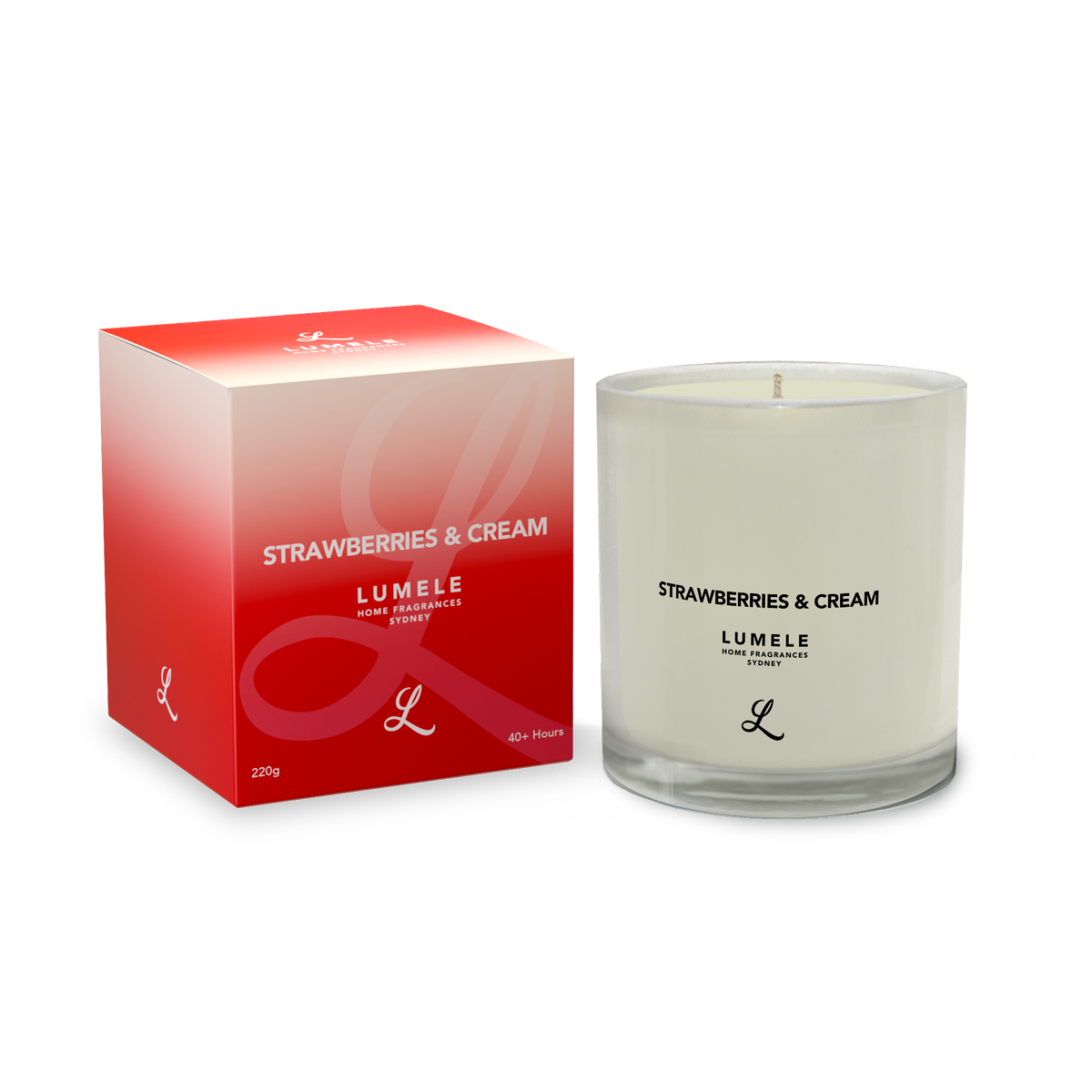Strawberries & Cream - 100% Natural Soy Scented Candle
