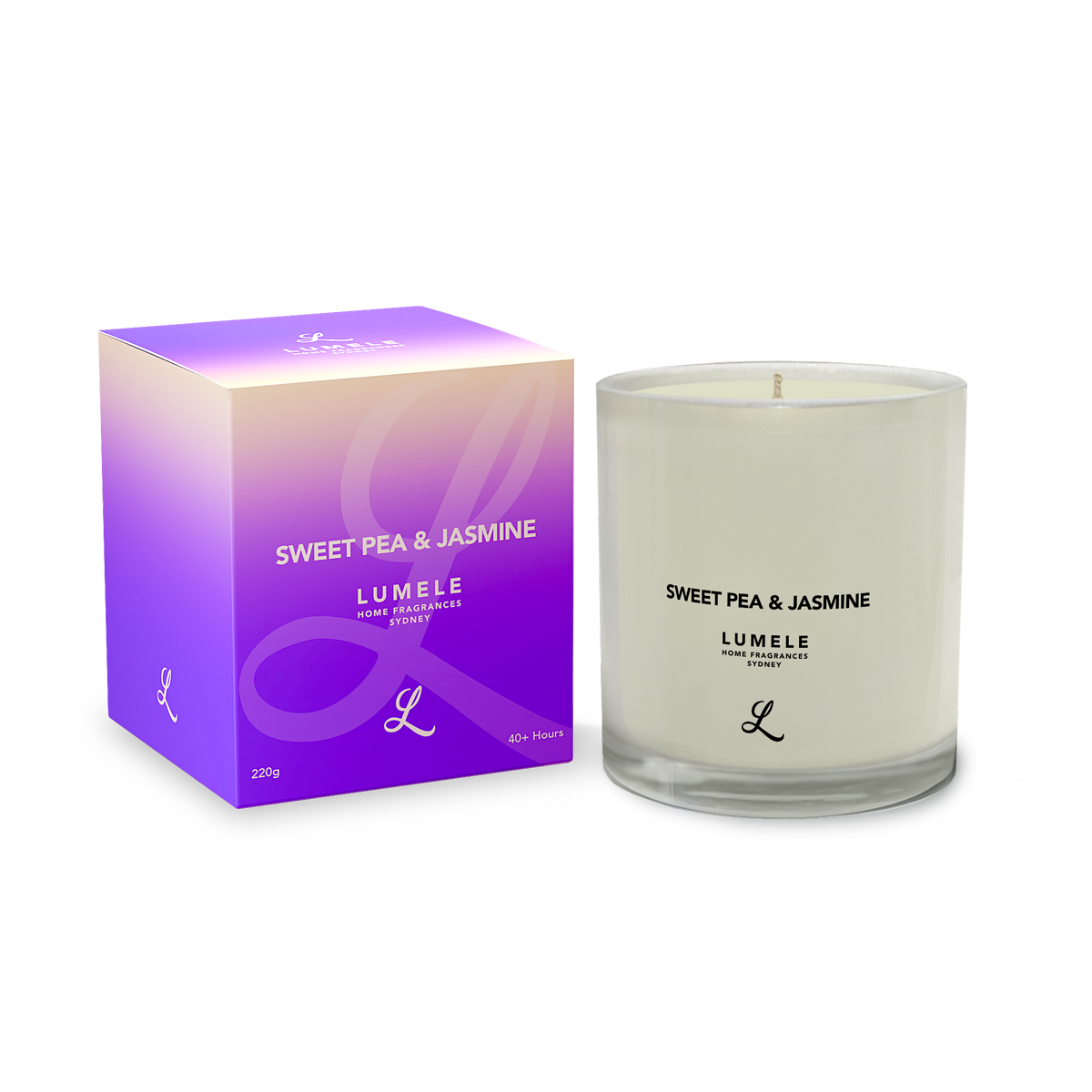 Sweet Pea & Jasmine - 100% Natural Soy Scented Candle