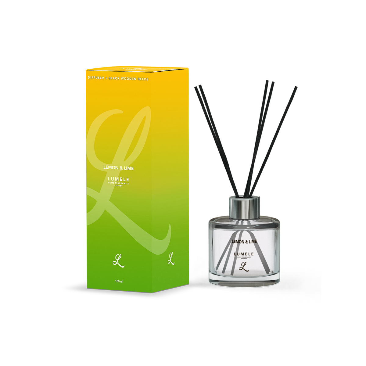 Lemon & Lime - 100% Natural Essential Oil Reed Diffuser 100ml