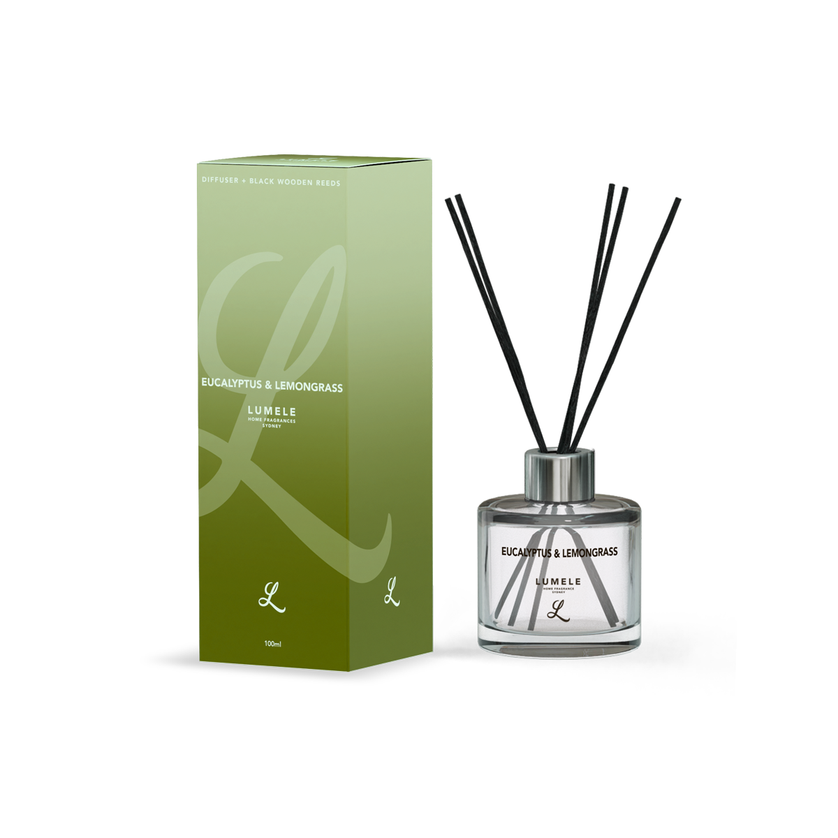 Eucalyptus & Lemongrass - 100% Natural Essential Oil Reed Diffuser 100ml