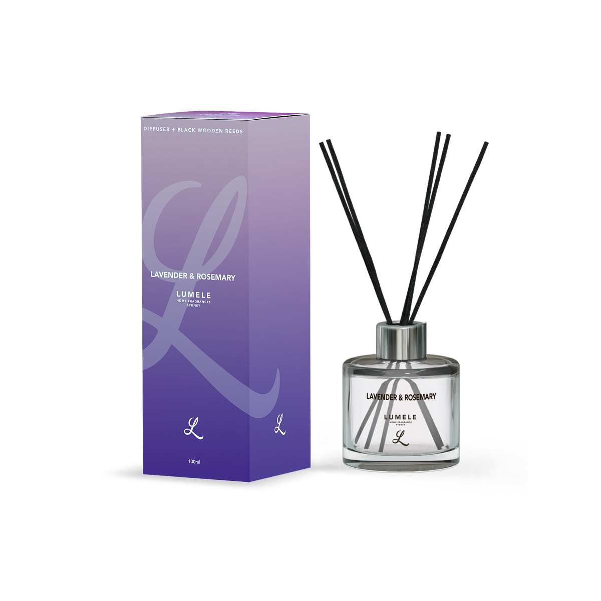 Lavender & Rosemary - 100% Natural Essential Oil Reed Diffuser 100ml