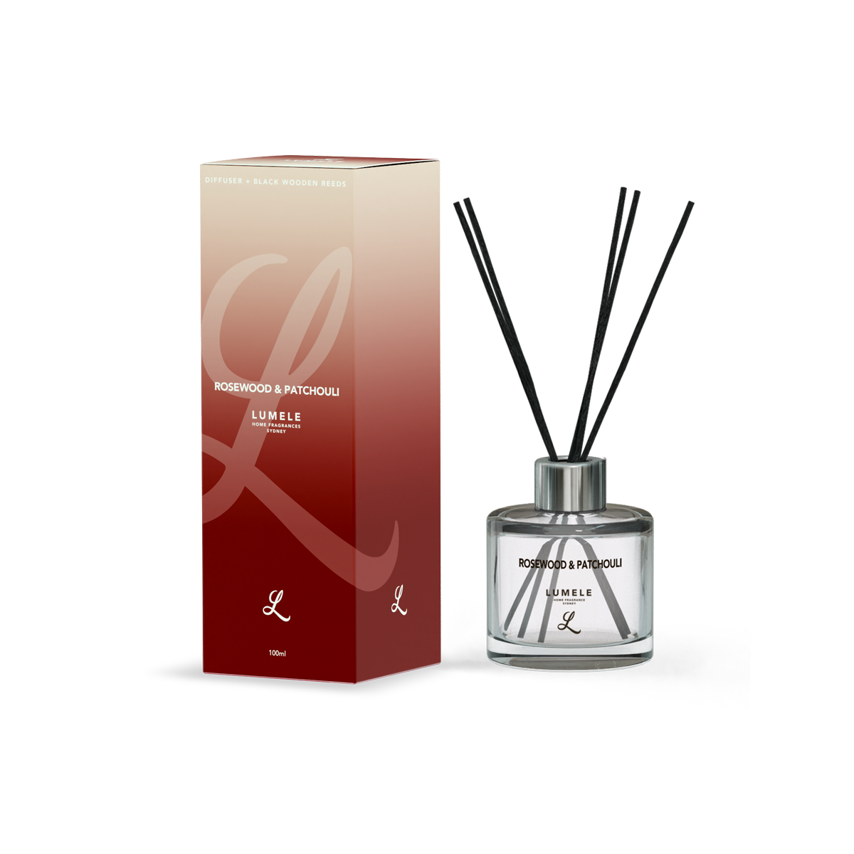 Rosewood & Patchouli - 100% Natural Essential Oil Reed Diffuser 100ml