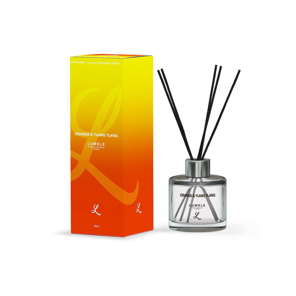 Orange & Ylang Ylang - 100% Natural Essential Oil Reed Diffuser 100ml