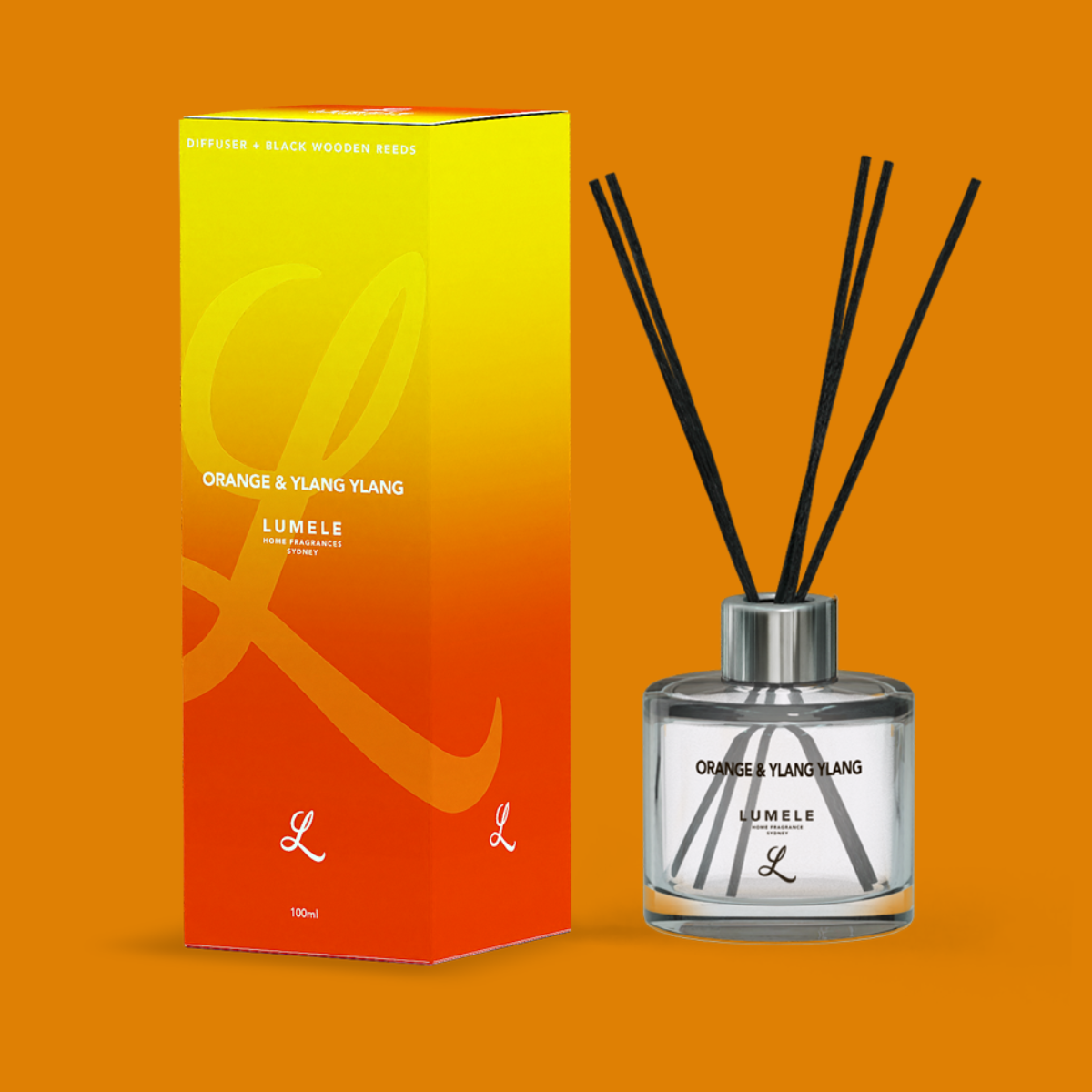 Orange & Ylang Ylang - 100% Natural Essential Oil Reed Diffuser 100ml