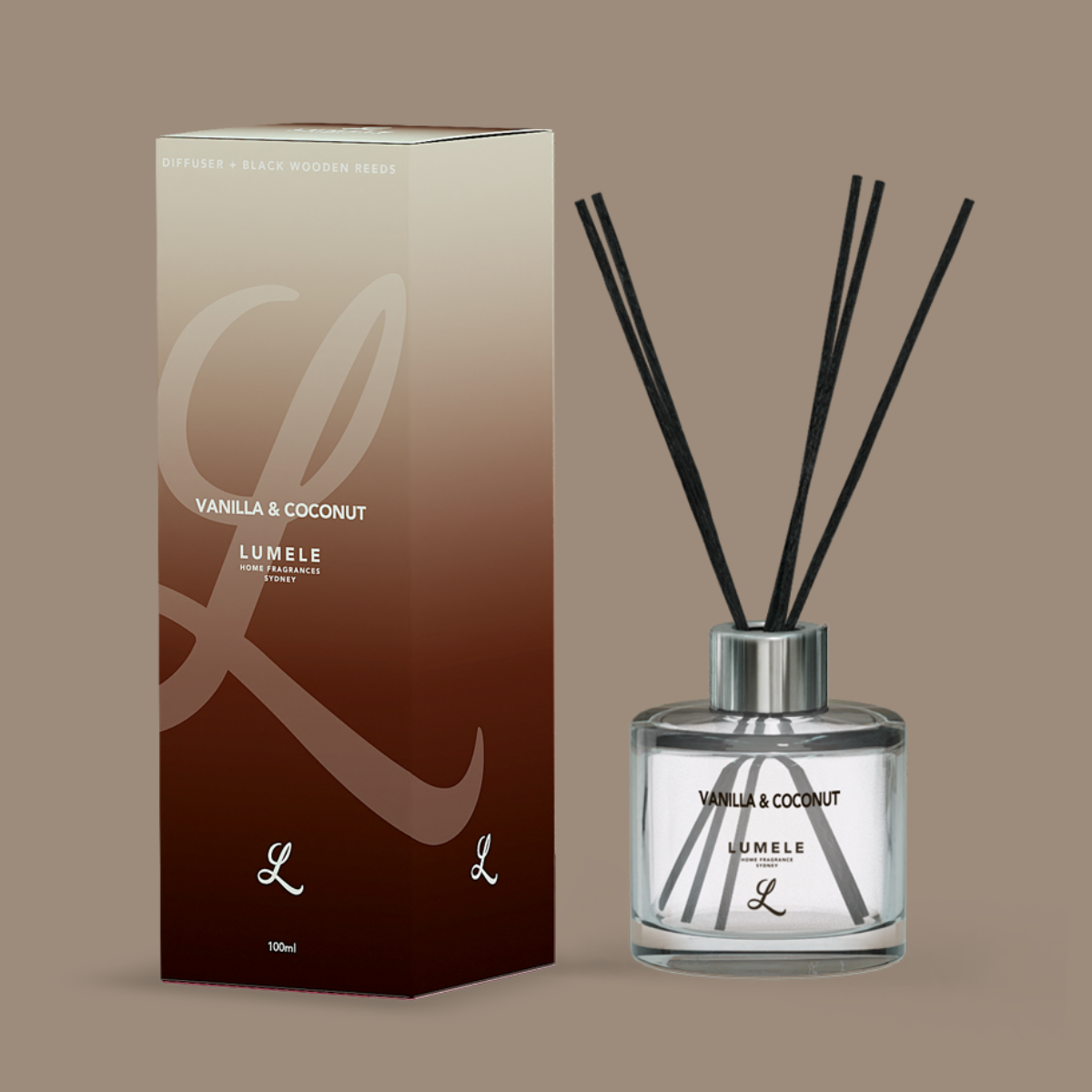 Vanilla & Coconut - 100% Natural Essential Oil Reed Diffuser 100ml