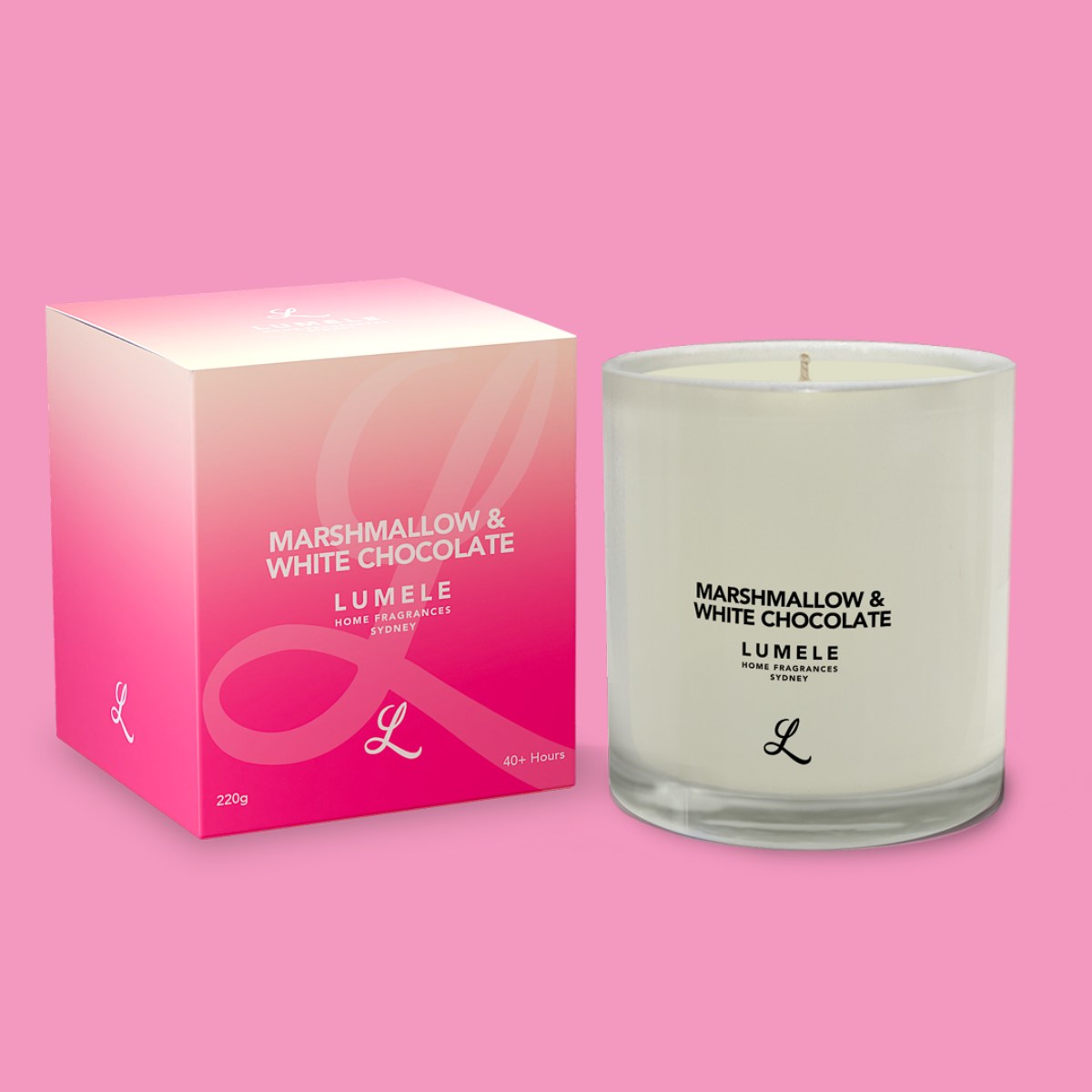 Marshmallow & White Chocolate - 100% Natural Soy Scented Candle