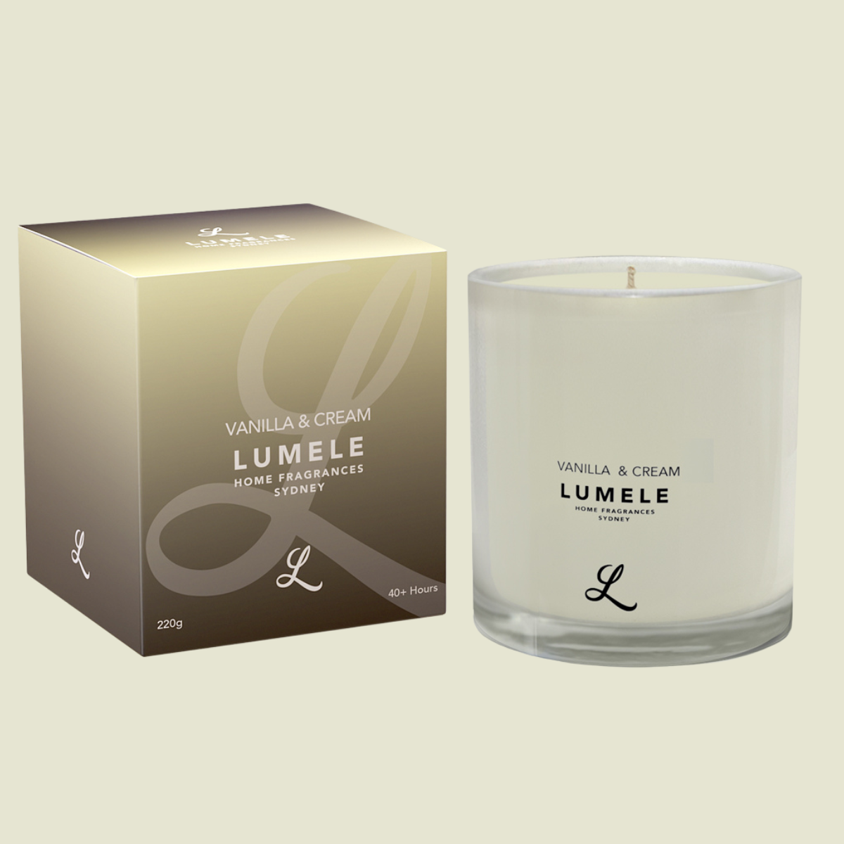 Vanilla & Cream - 100% Natural Soy Scented Candle